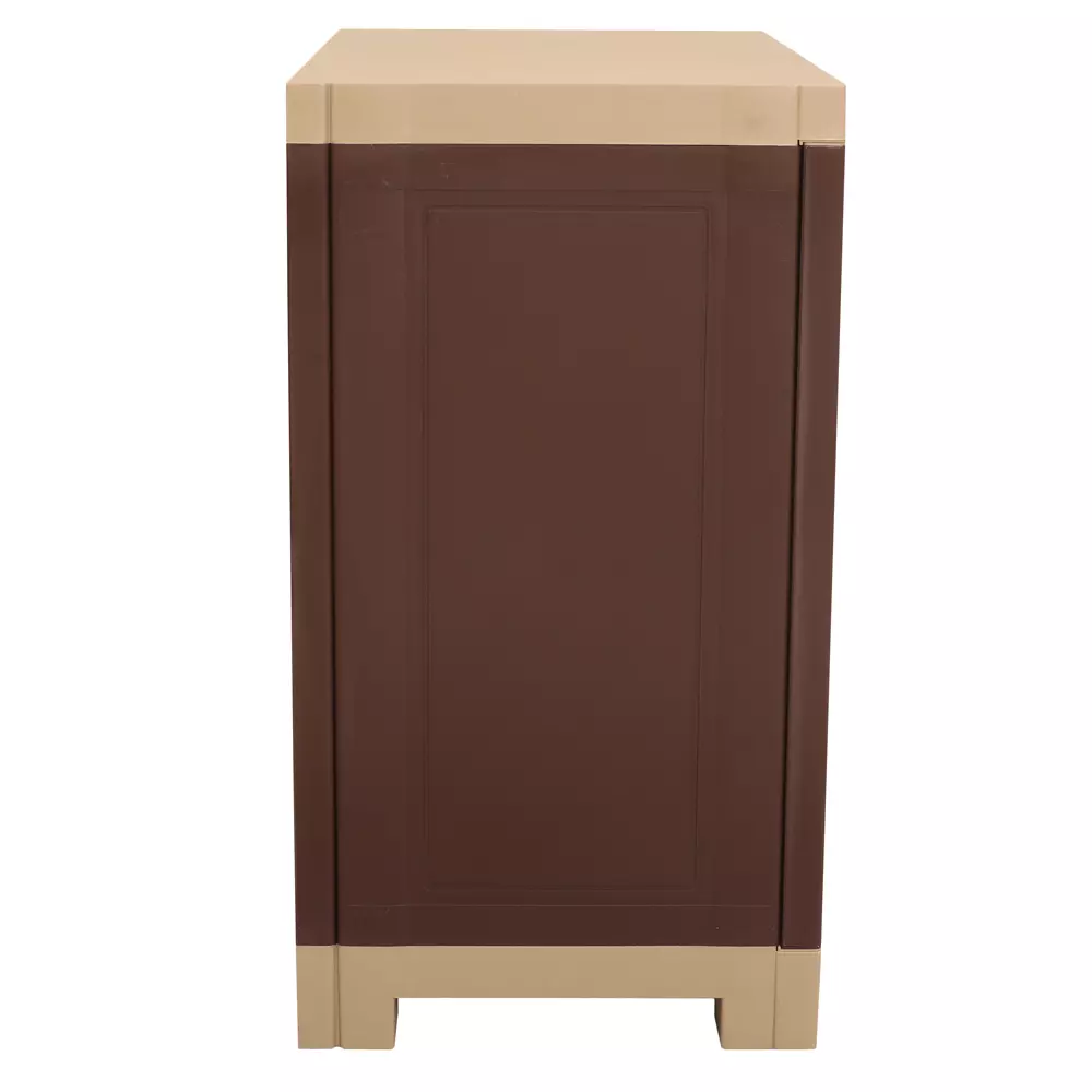 Supreme Storage Cabinet Paneled Hinged 2 Doors, Globus Brown and Dark Beige