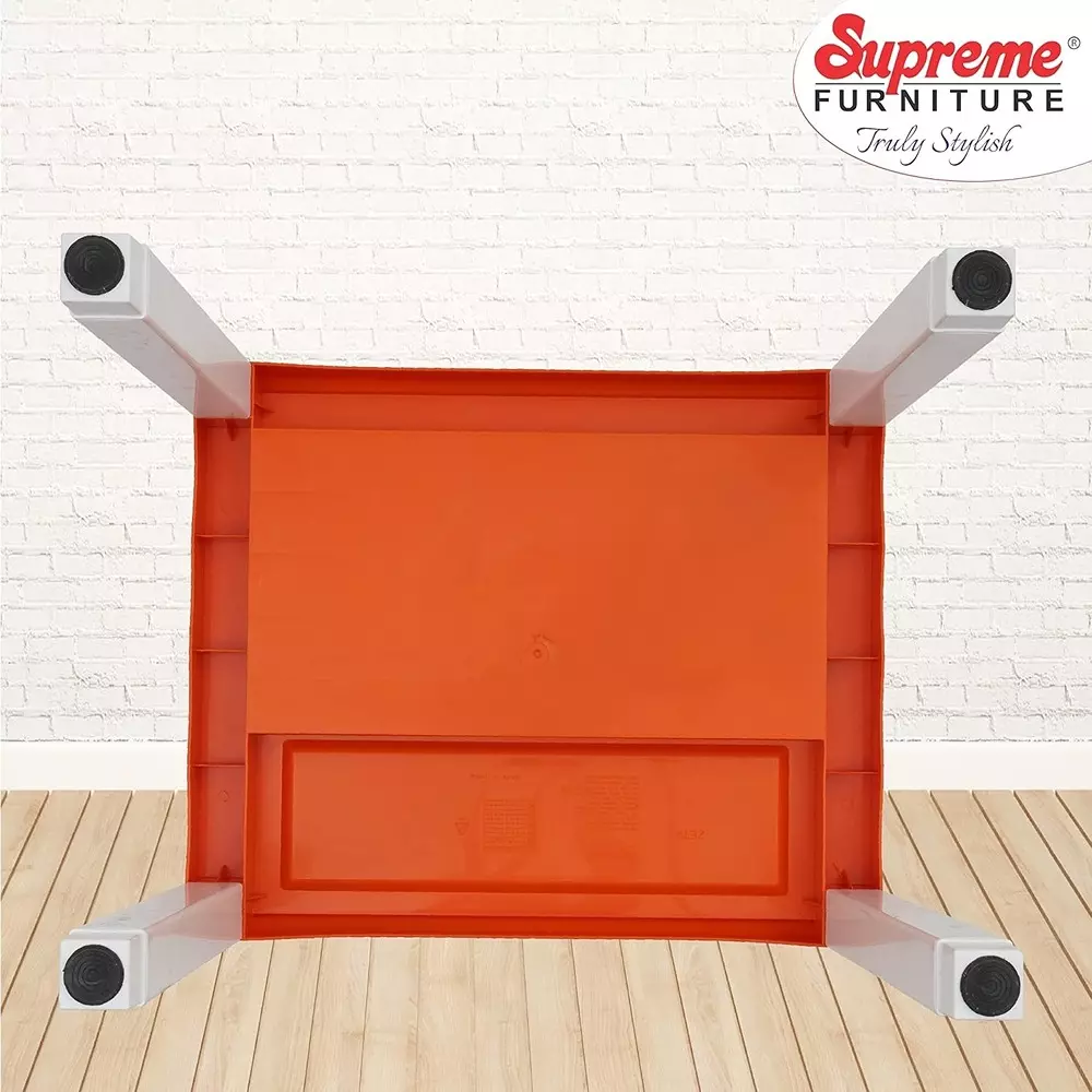 SUPREME Zeta Study Table With Storage 810.26 mm (31.9 inch) Depth Plastic Orange-White
