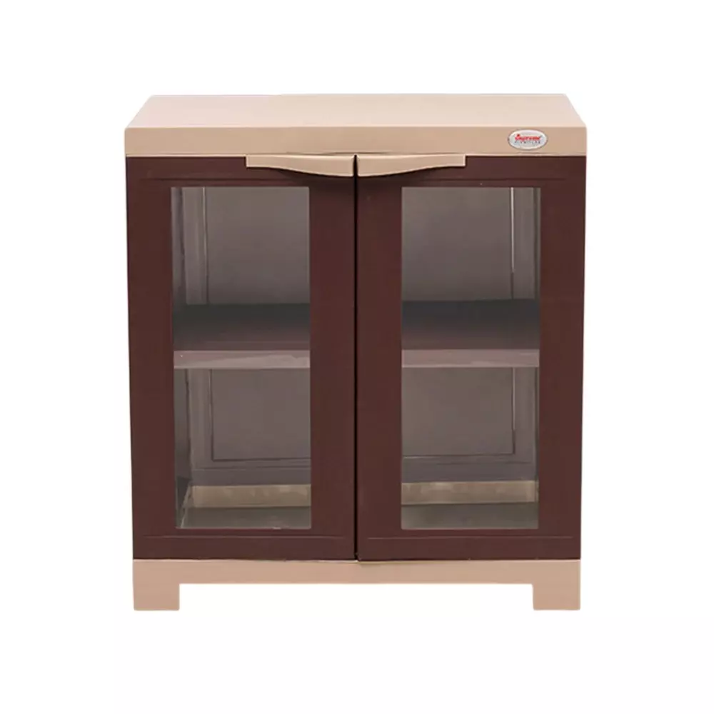 SUPREME Plastic Almirah Globus Brown/Dark Beige No. of Doors 2, FUSION 01 FG