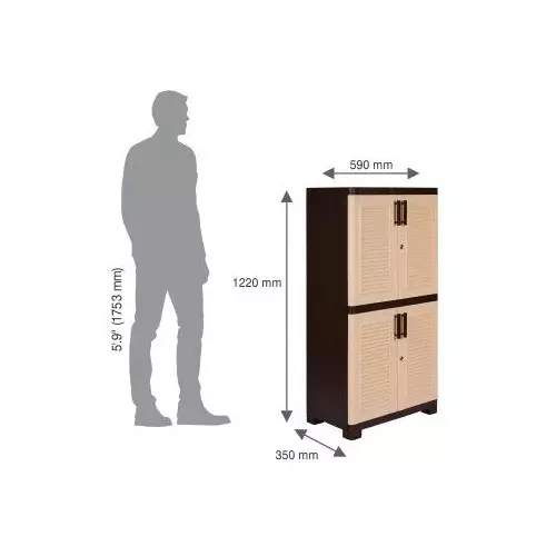 italica-4-feet-12192-cm-plastic-storage-cabinet-brown-and-almond-color-5514