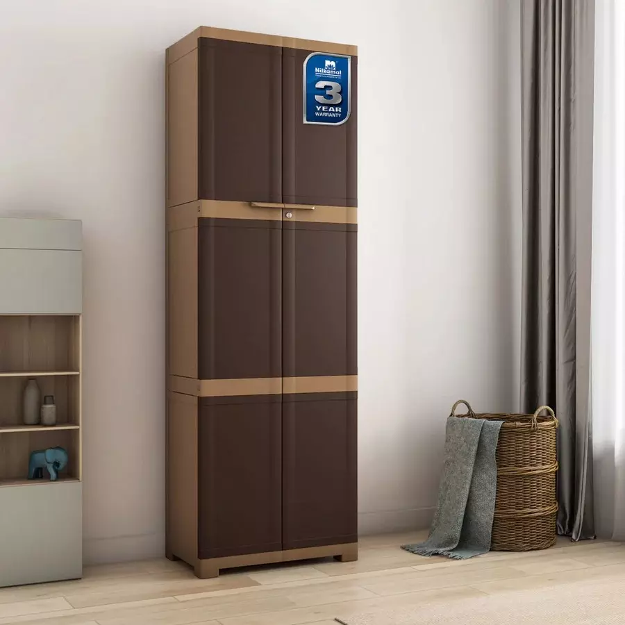 nilkamal-freedom-mini-storage-cabinet-powder-coated-weathered-brown-biscuit-plastic-595x355x1825-cm-large-for-home-office-use