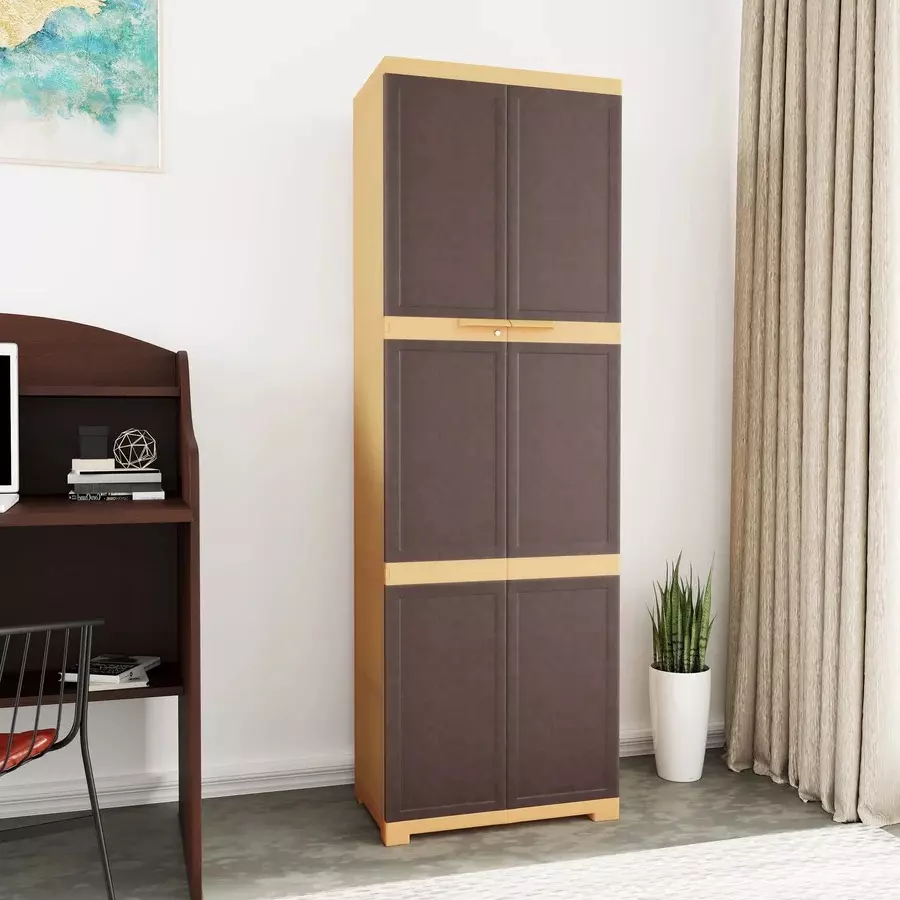 nilkamal-freedom-mini-storage-cabinet-powder-coated-weathered-brown-biscuit-plastic-595x355x1825-cm-large-for-home-office-use