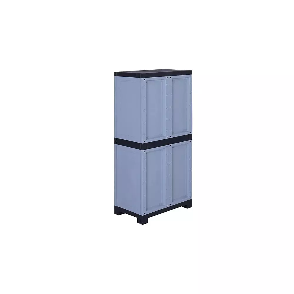 SUPREME Fusion-02 3 Shelves Cabinet Rectangular Charcol & Sky Grey Medium 11.19 Kg