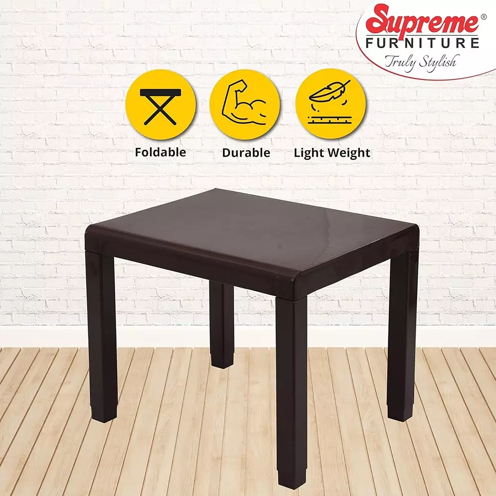 SUPREME Zeta Study Table With Storage 810.26 mm (31.9 inch) Depth Plastic Globus Brown