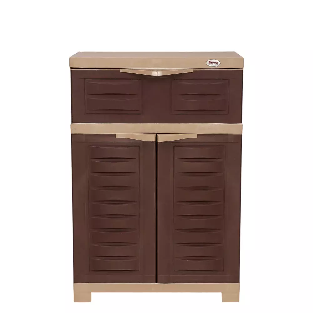 SUPREME Plastic Almirah Globus Brown/Dark Beige No. of Doors 2, FUSION 01TDR 1