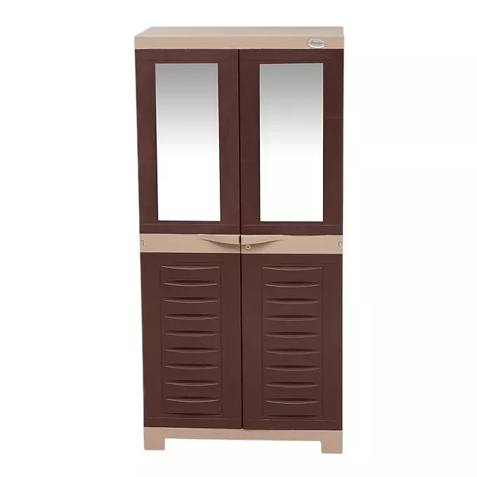 SUPREME Plastic Almirah Globus Brown/Dark Beige No. of Doors 2, FUSION 02 HM