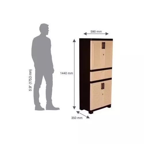 italica-4-feet-12192-cm-drawer-plastic-storage-cabinet-brown-and-biscuit-color-5514dr