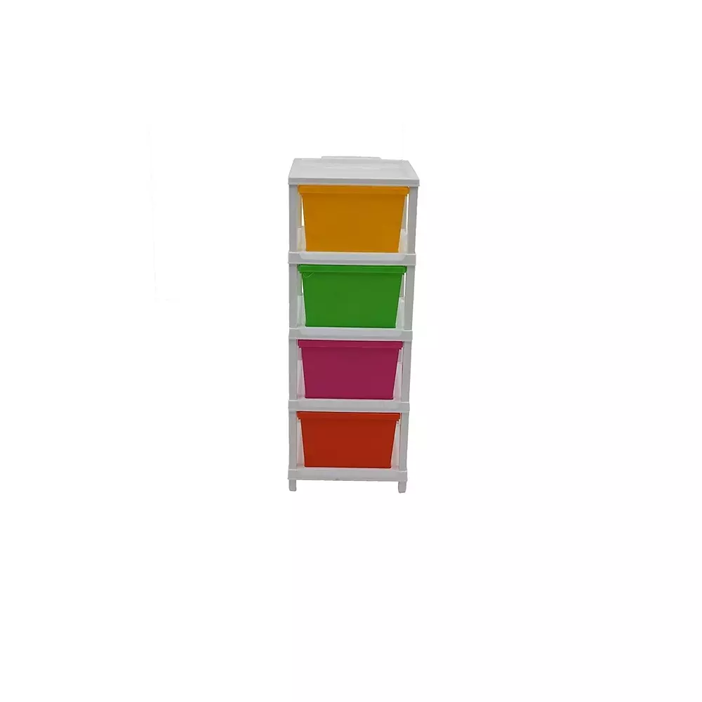 SUPREME Chest Trolly Storage 4 Drawers Virgin Plastic Legs Multicolor 3.5 Kg