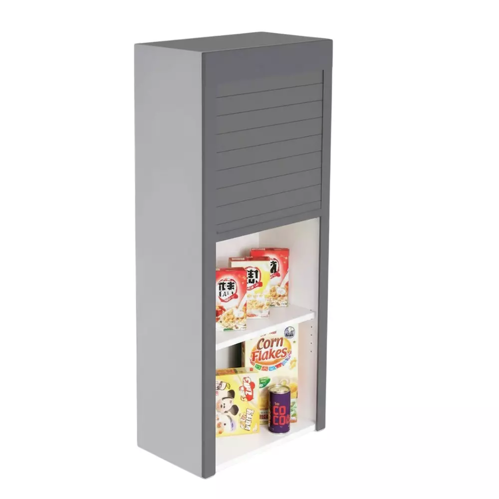 Harrison Rolling Shutter PVC Silver 900 mm (36 Inch) for Overhead/Wall Cabinets, 1663
