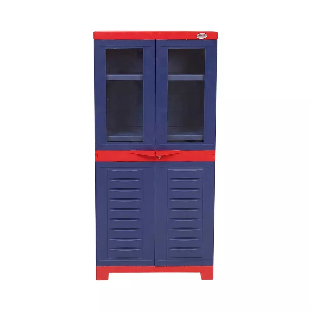 SUPREME Plastic Almirah Red/Blue No. of Doors 2, FUSION 02 HG