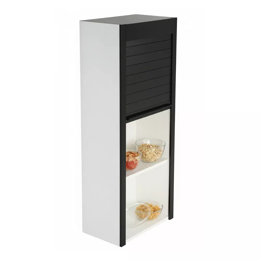 Harrison Rolling Shutter PVC Black 900 mm (36 Inch) for Overhead/Wall Cabinets, 1666