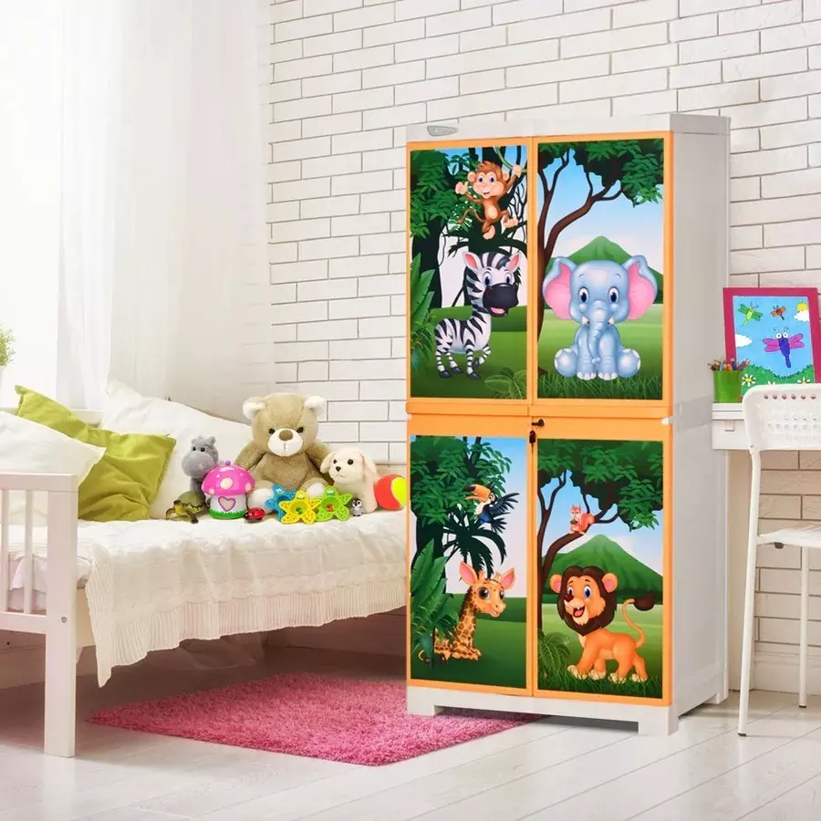 nilkamal-fmm-jungle-theme-mini-plastic-cabinet-beach-pastel-orange-color