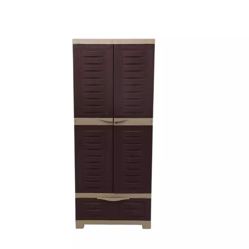 SUPREME Plastic Almirah Globus Brown/Dark Beige No. of Doors 2, FUSION 02 BDR 1