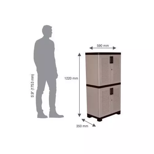 italica-4-feet12192-cm-plastic-storage-cabinet-brown-and-biscuit-color-5514