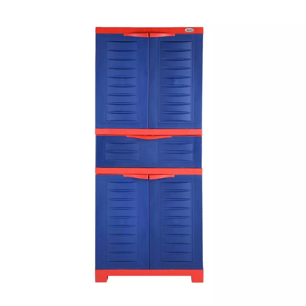 SUPREME Fusion-02 MDR 1 4 Shelves Center Drawer Cabinet Storage Rectangular Coke Red & Blue 13.56 Kg