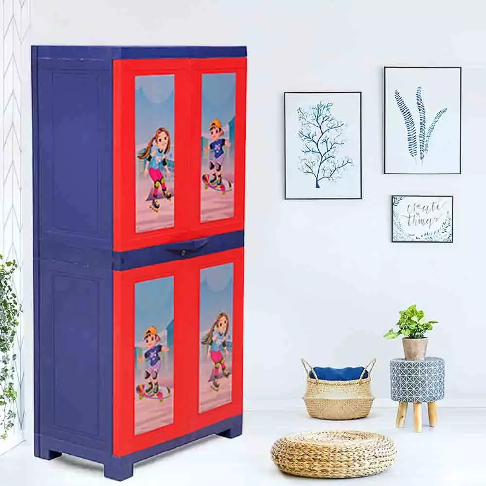 supreme-plastic-almirah-redblue-no-of-doors-2-fusion-kidz-senior