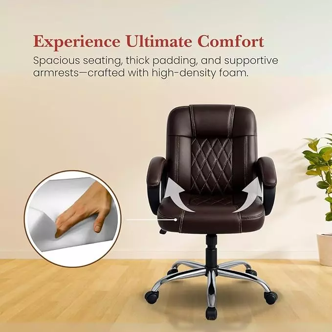 activa-galaxy-ergonomic-chair-with-padded-seat-arm-rest-medium-back-leatherette-coffee-for-home-office-use