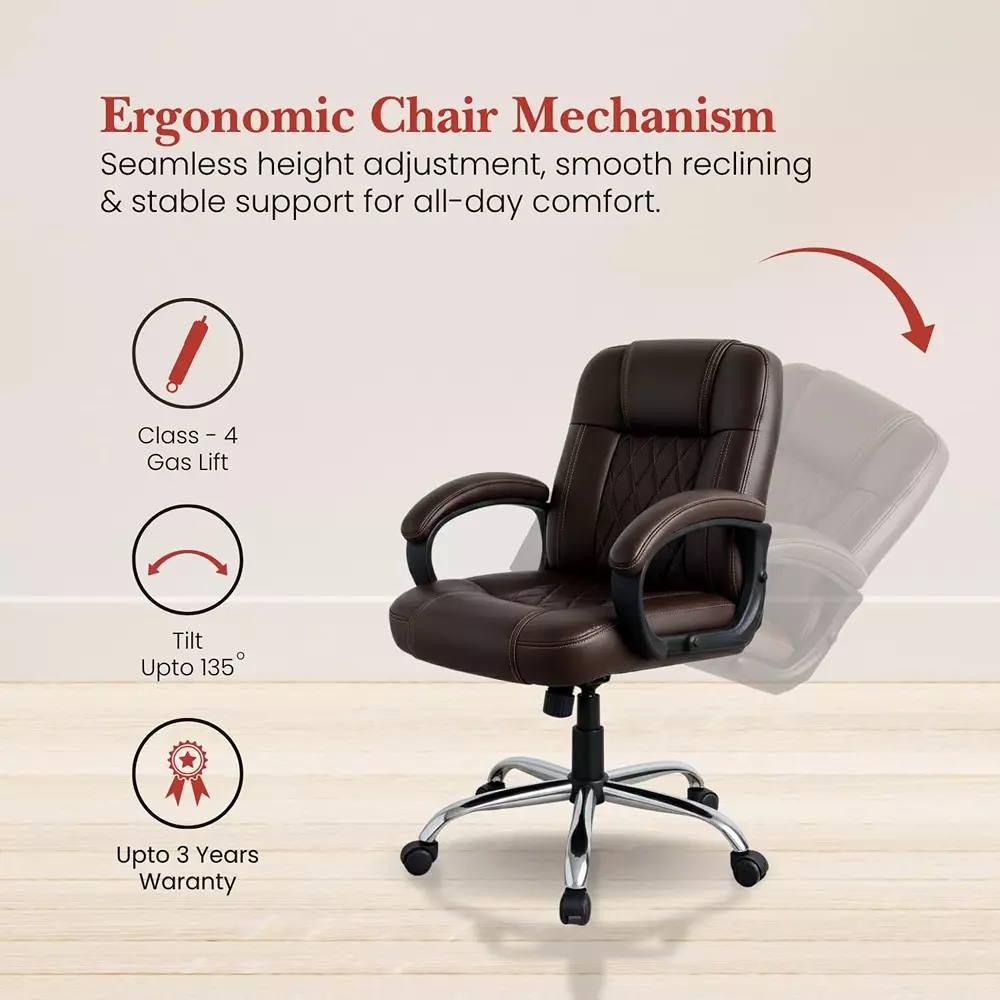 activa-galaxy-ergonomic-chair-with-padded-seat-arm-rest-medium-back-leatherette-coffee-for-home-office-use