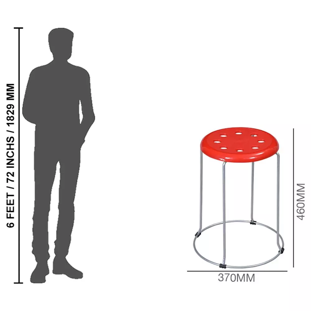 swagath-steelo-stool-with-metallic-steel-base-pre-assembled-type-80-kg-load-capacity-red-color-steelo-ms-br-1