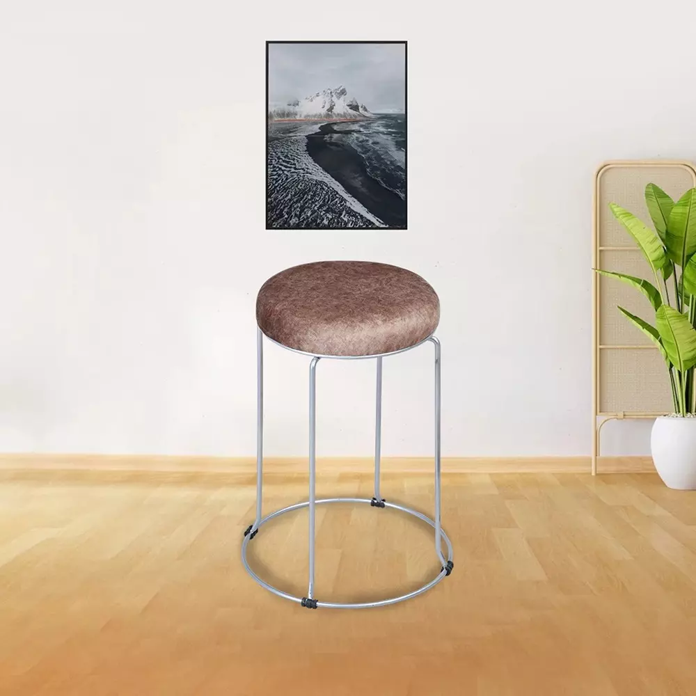 swagath-steelo-stool-fabric-brown-cushioned-seat-with-ms-base-pre-assembled-type-80-kg-load-capacity-color-steelo-ms-deluxe-fbrn-1