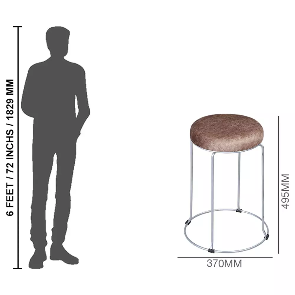 swagath-steelo-stool-fabric-brown-cushioned-seat-with-ms-base-pre-assembled-type-80-kg-load-capacity-color-steelo-ms-deluxe-fbrn-1