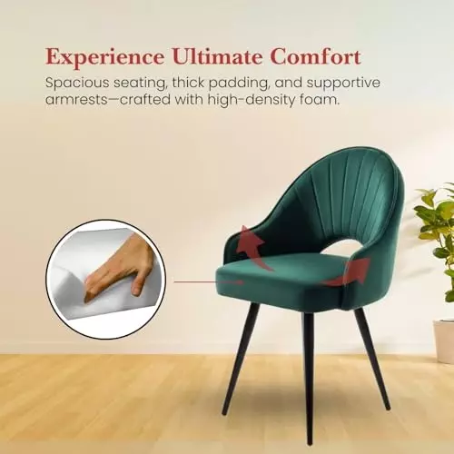 activa-rosy-multipurpose-chair-with-anti-slip-legs-curved-mid-back-velvet-forest-green-for-kitchen-home-bar-cafe