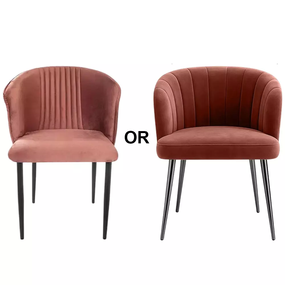 rose-fire-velvet-mid-back-cafe-chair-modern-velvet-dining-chair-coral-pink-set-of-2