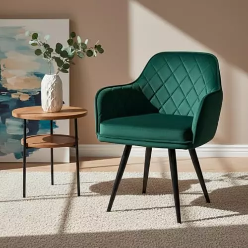 activa-daisy-chair-with-padded-seat-arm-rest-medium-back-velvet-forest-green-for-living-room-lounge