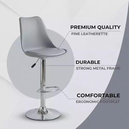 activa-rapid-bar-stool-chair-with-padded-seat-footrest-low-back-polyester-grey-for-kitchen-home-bar-cafe