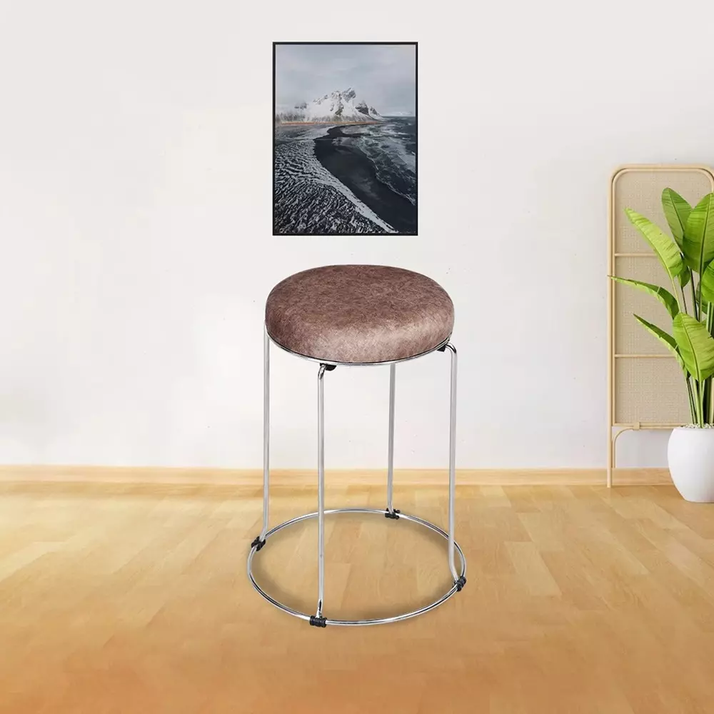 swagath-steelo-stool-brown-cushioned-seat-with-ss-base-pre-assembled-type-80-kg-load-capacity-color-steelo-ss-deluxe-lbrn-1