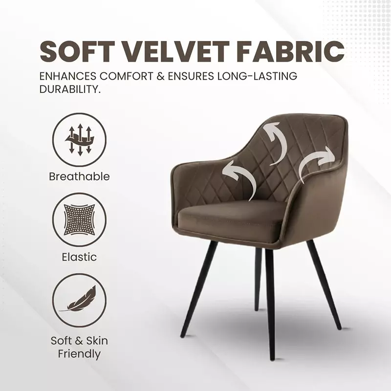 activa-daisy-chair-with-padded-seat-arm-rest-medium-back-velvet-brown-for-living-room-lounge