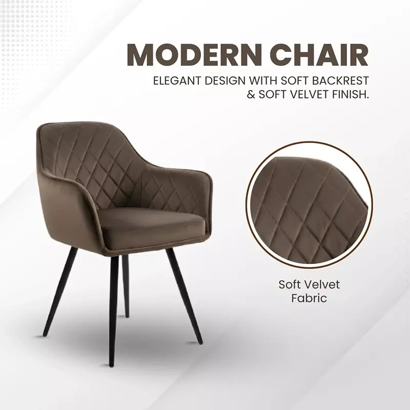 activa-daisy-chair-with-padded-seat-arm-rest-medium-back-velvet-brown-for-living-room-lounge