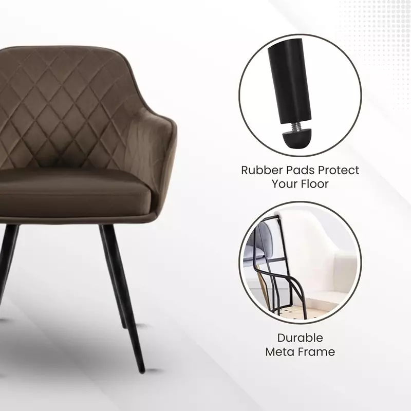 activa-daisy-chair-with-padded-seat-arm-rest-medium-back-velvet-brown-for-living-room-lounge