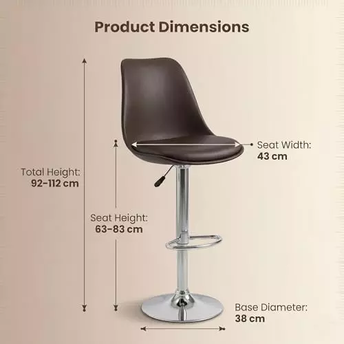 activa-rapid-bar-stool-chair-with-padded-seat-footrest-low-back-polyester-brown-for-kitchen-home-bar-cafe-pack-of-2-pcs