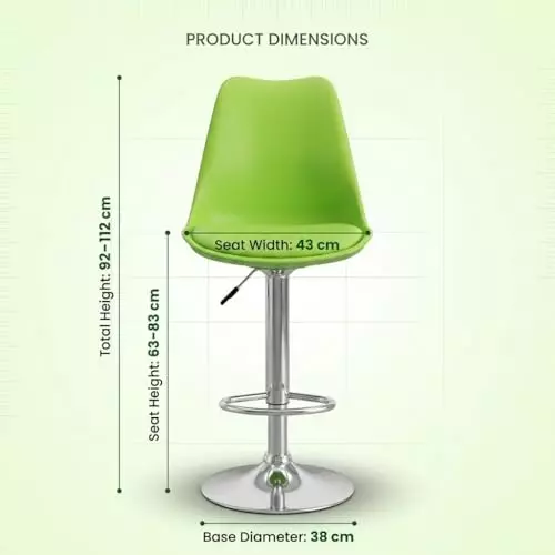activa-rapid-bar-stool-chair-with-padded-seat-footrest-low-back-polyester-green-for-kitchen-home-bar-cafe