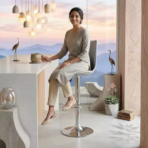 activa-rapid-bar-stool-chair-with-padded-seat-footrest-low-back-polyester-grey-for-kitchen-home-bar-cafe-pack-of-2-pcs