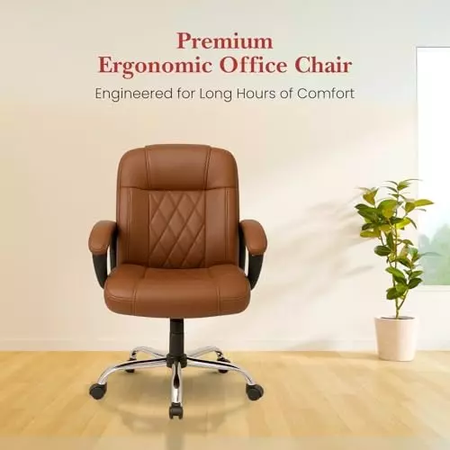 activa-galaxy-ergonomic-chair-with-padded-seat-arm-rest-medium-back-leatherette-tan-for-home-office-use