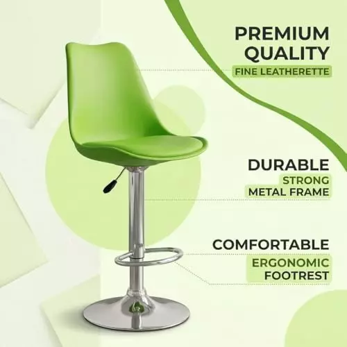 activa-rapid-bar-stool-chair-with-padded-seat-footrest-low-back-polyester-green-for-kitchen-home-bar-cafe-pack-of-2-pcs