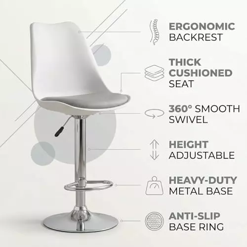 activa-rapid-bar-stool-chair-with-padded-seat-footrest-low-back-polyester-white-grey-for-kitchen-home-bar-cafe