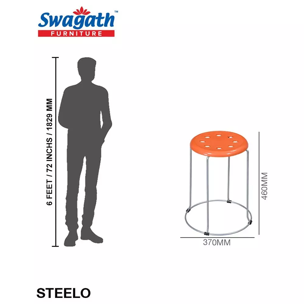 swagath-steelo-stool-with-metallic-steel-base-pre-assembled-type-80-kg-load-capacity-orange-color-steelo-ms-or-1