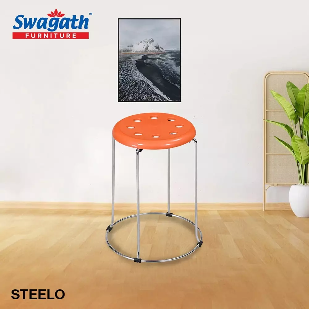 swagath-steelo-stool-with-stainless-steel-base-pre-assembled-type-80-kg-load-capacity-orange-color-steelo-ss-or-1