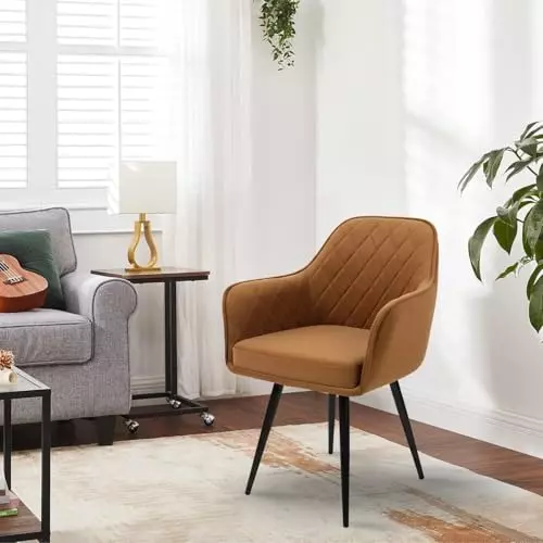 activa-daisy-chair-with-padded-seat-arm-rest-medium-back-velvet-caramel-for-living-room-lounge