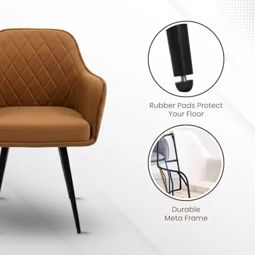 activa-daisy-chair-with-padded-seat-arm-rest-medium-back-velvet-caramel-for-living-room-lounge