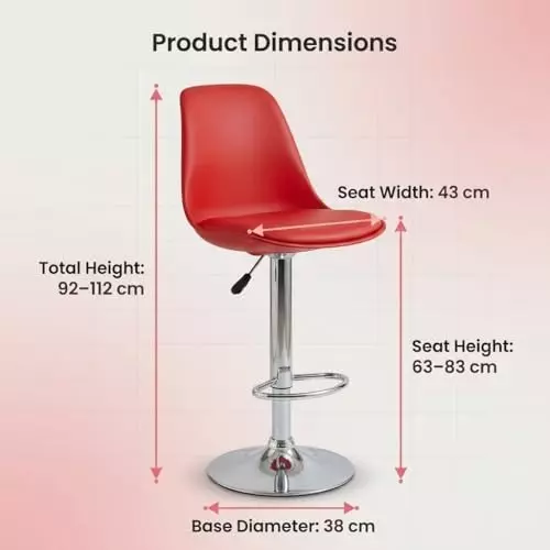 activa-rapid-bar-stool-chair-with-padded-seat-footrest-low-back-polyester-red-for-kitchen-home-bar-cafe-pack-of-2-pcs