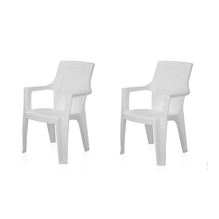 Buy Nilkamal Fabric Rosa Chair White Set of 2 for Home and Office Set