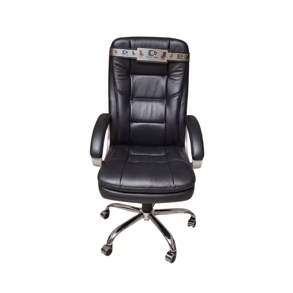 COZY CUB Executive Office Chair High Back With Armrest Leatherette Upholstery Material Black Color, CC-BS-BLK-3BOX-03