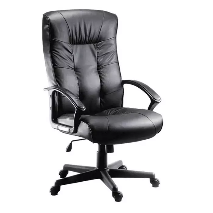 RS Pro Black Leather Faced Executive Chair