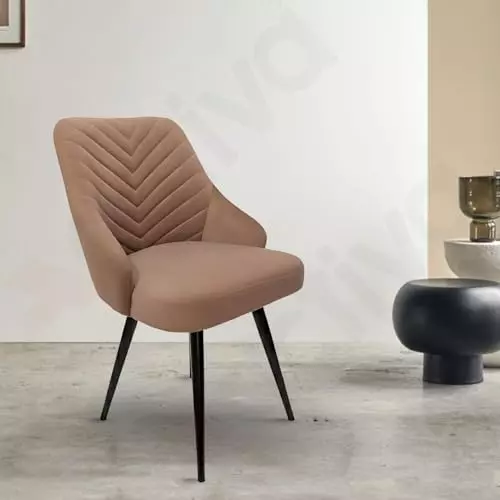 activa-wavy-ergonomic-accent-chair-with-cushion-seating-medium-back-velvet-fabric-caramel-for-home-use