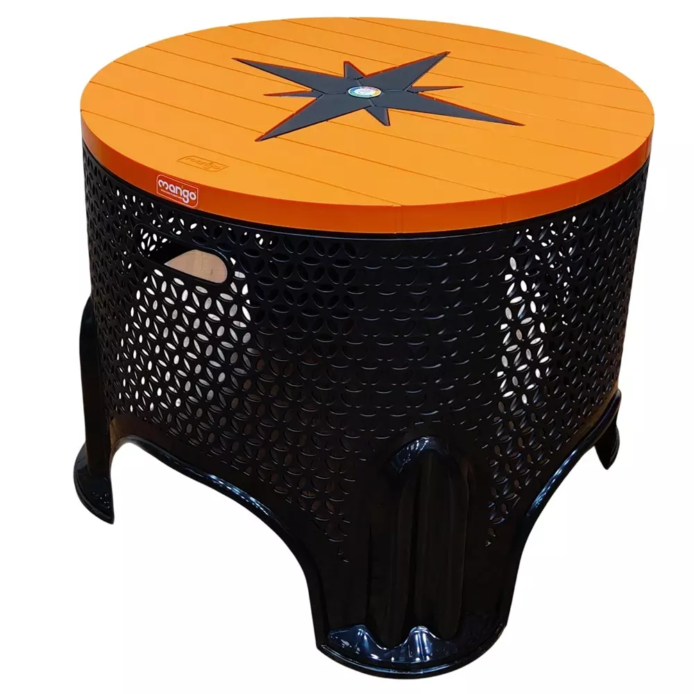 Mango TOKYO Centre Table Polypropylene Plastic 584.2x584.2x482.6 mm Mango Orange