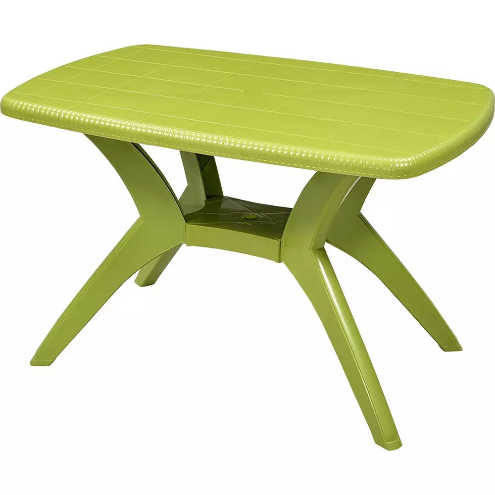 Swagath Cross Leg Dining Table Square Shape Plastic Mehendi Green for Home, Garden & Cafeteria Use, MAX-MHGN-1